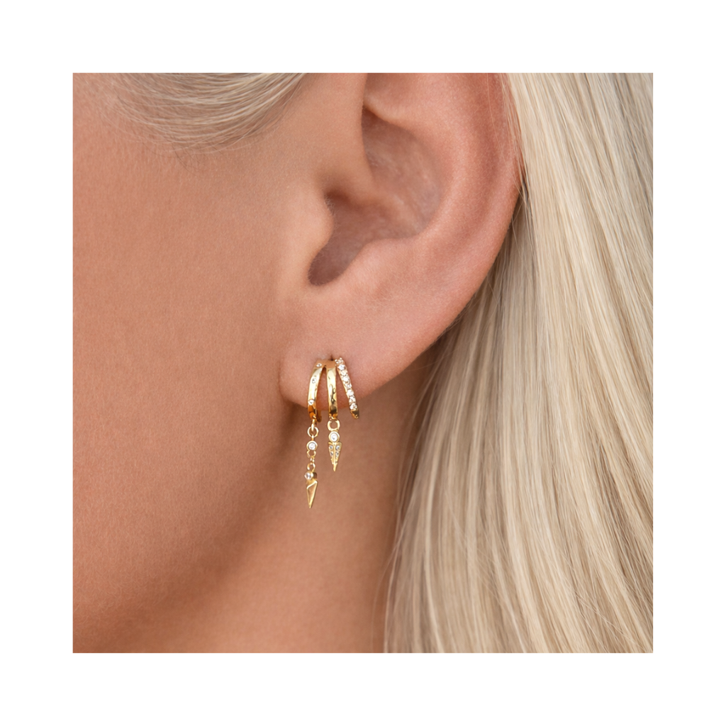 Małe Kaskadowe kolczyki Amelia